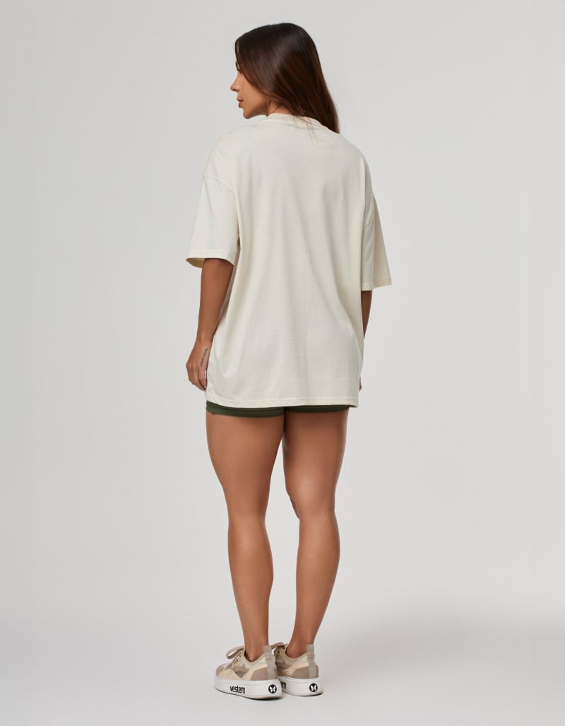 Women's Oversized T-Shirt Legacy Beige Luna
