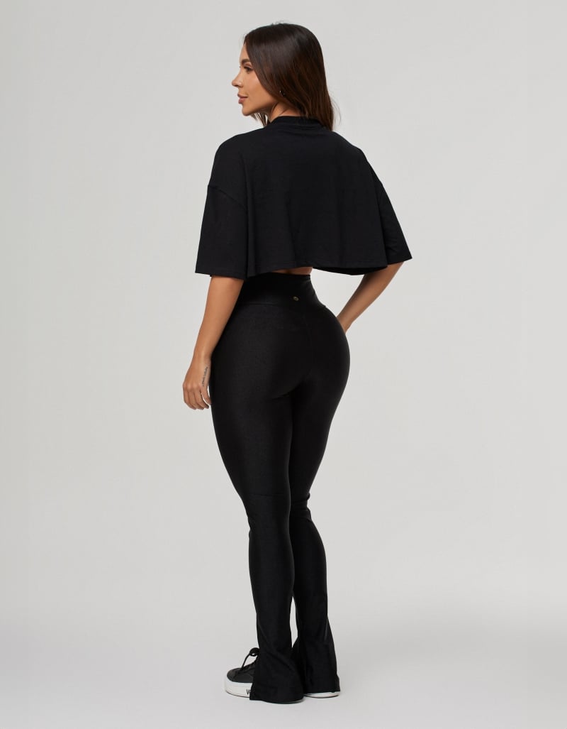 Luxe Black Slit Legging