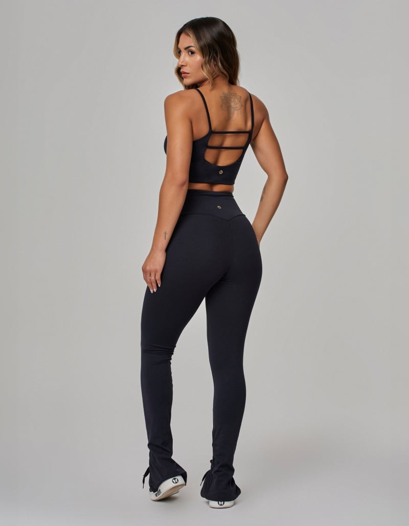Luxe Slit Legging – Black