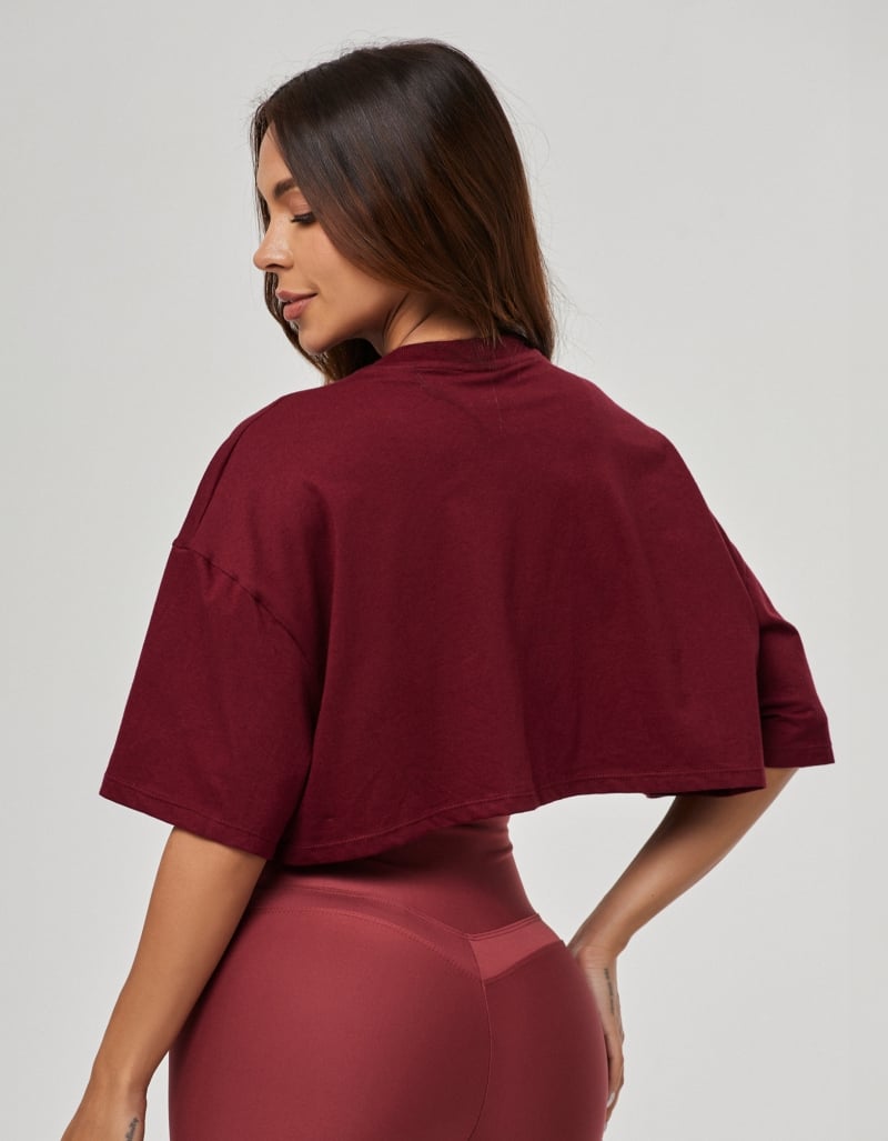 Women's Cropped T-Shirt Legacy – Liquor Red
