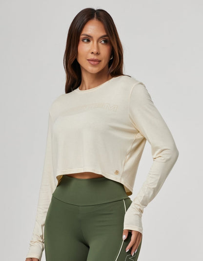 Juju Long Sleeve Top – Off White & Ecru