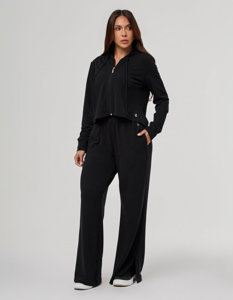 Black Luxe Sweatshirt Set