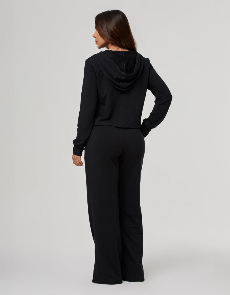 Black Luxe Sweatshirt Set