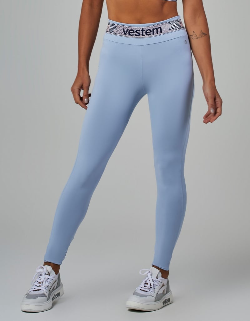 Hera Women’s Elastic Leggings – Blue Garoa