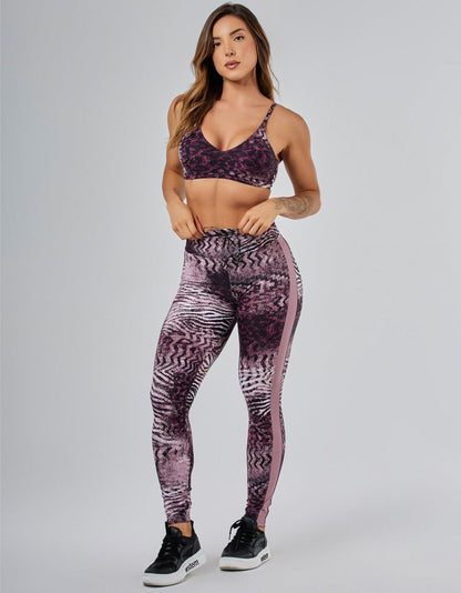 Ju Wild Animal Black & Satin Invisible Butt-Lifting Leggings
