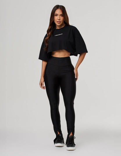 Luxe Black Slit Legging