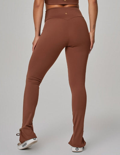Luxe Slit Legging – Duo Coffee Brown