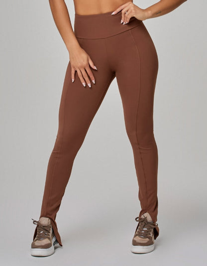Luxe Slit Legging – Duo Coffee Brown
