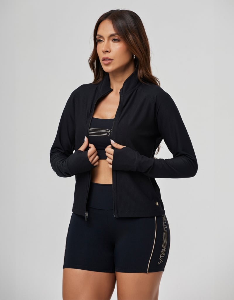 Luxe Jacket with Pockets – Black