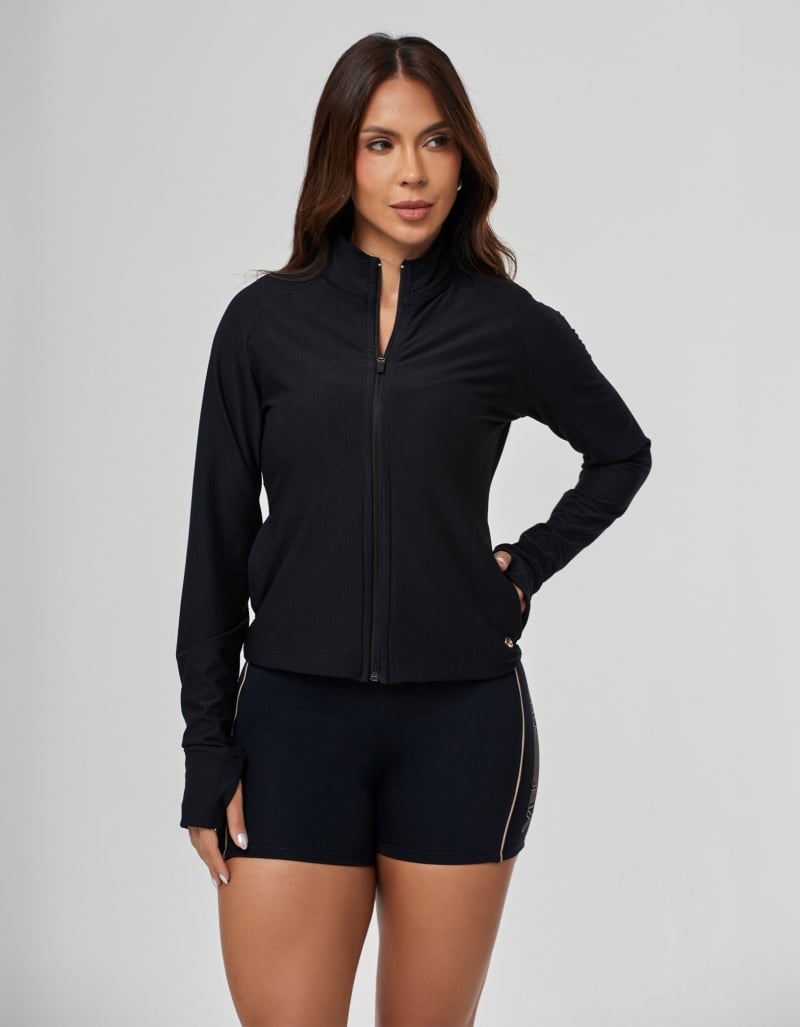 Luxe Jacket with Pockets – Black