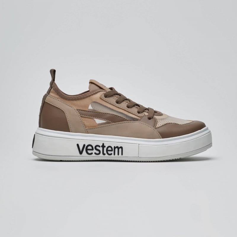 Frida Multicolor Cocoa Brown & Oat Beige Sneakers