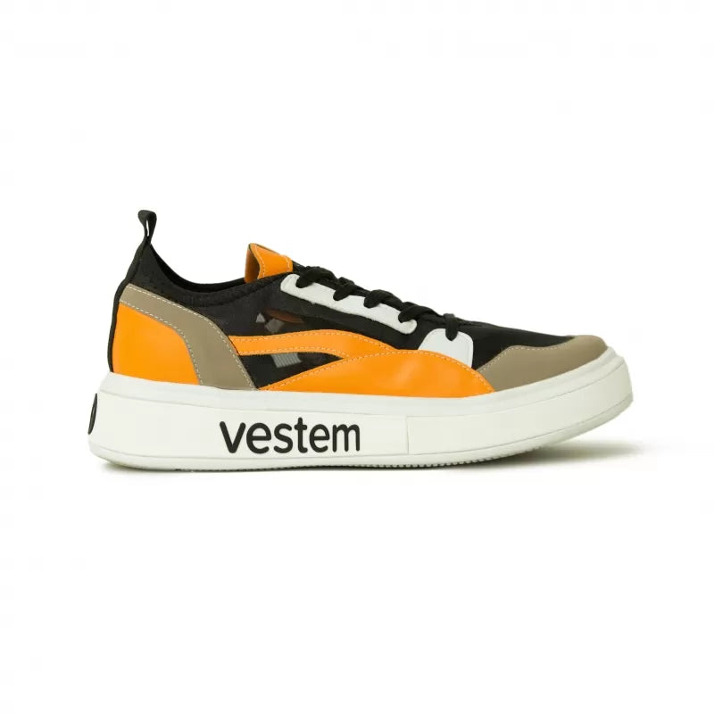 Frida Multicolor Black & Orange Sneakers