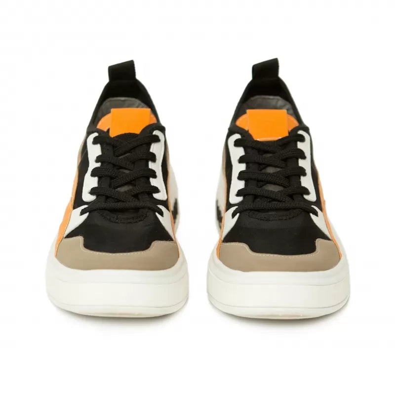 Frida Multicolor Black & Orange Sneakers