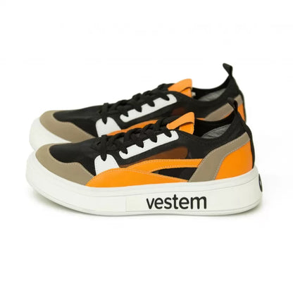 Frida Multicolor Black & Orange Sneakers