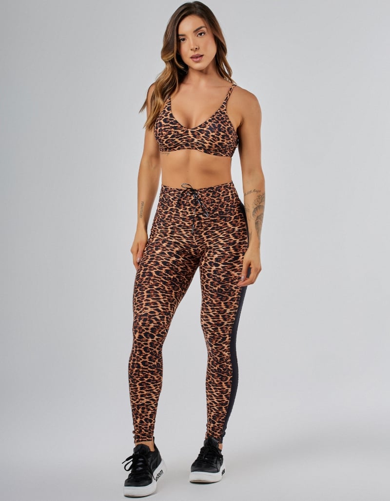Ju Golden Leopard Light Support Top