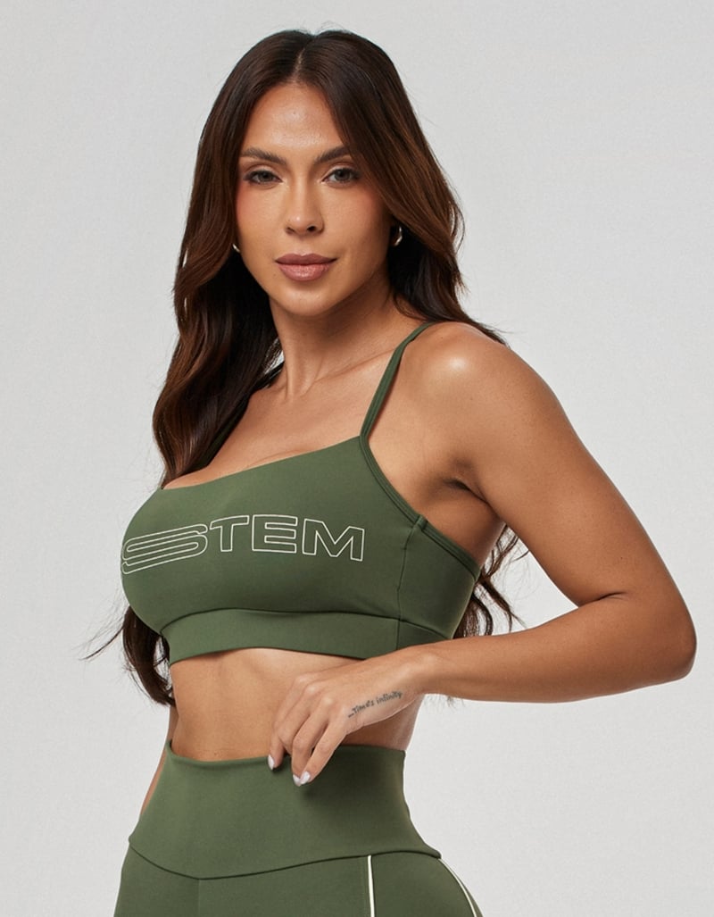 Juju Medium Support Top – Green Croco