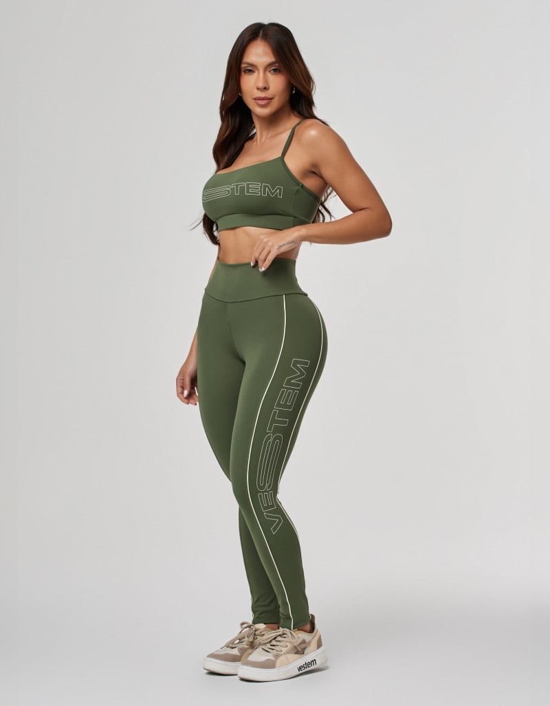 Juju Medium Support Top – Green Croco