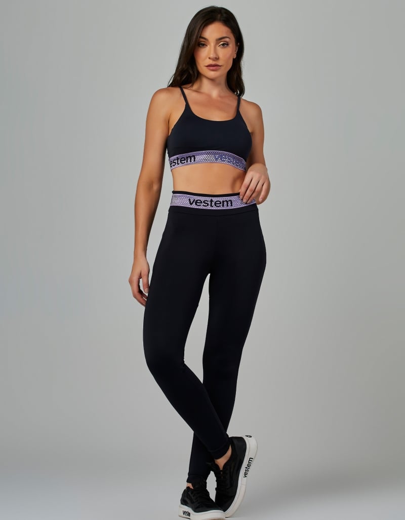 Hera Women’s Medium-Support Elastic Top – Black