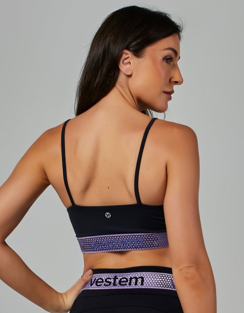 Hera Women’s Medium-Support Elastic Top – Black